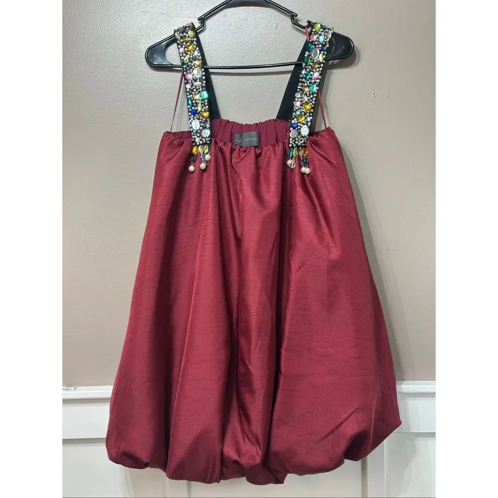 NWT Anthropologie Sunday in Brooklyn Embellished Straps Bubble Mini Dress Small - Picture 10 of 10